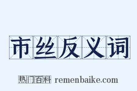 市丝反义词是什么意思的图片